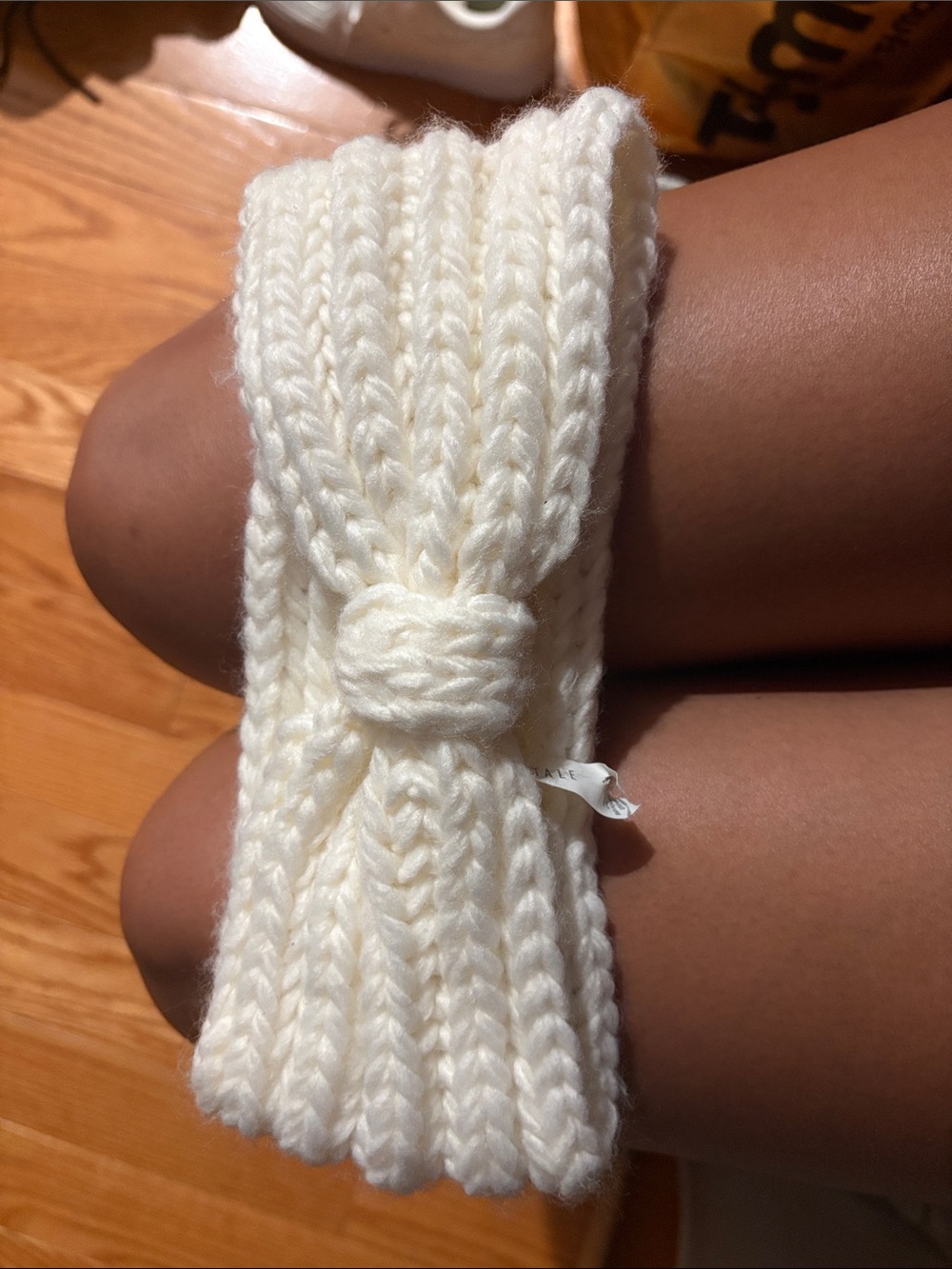 Aeropostale Cream Knitted Knot Headband